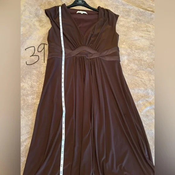 Evan-Picone Brown Dress Size 12 - Picture 5 of 7